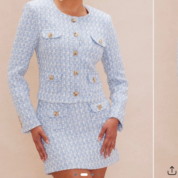 Tweed 2 Piece suit baby blue - Picture 1 of 1